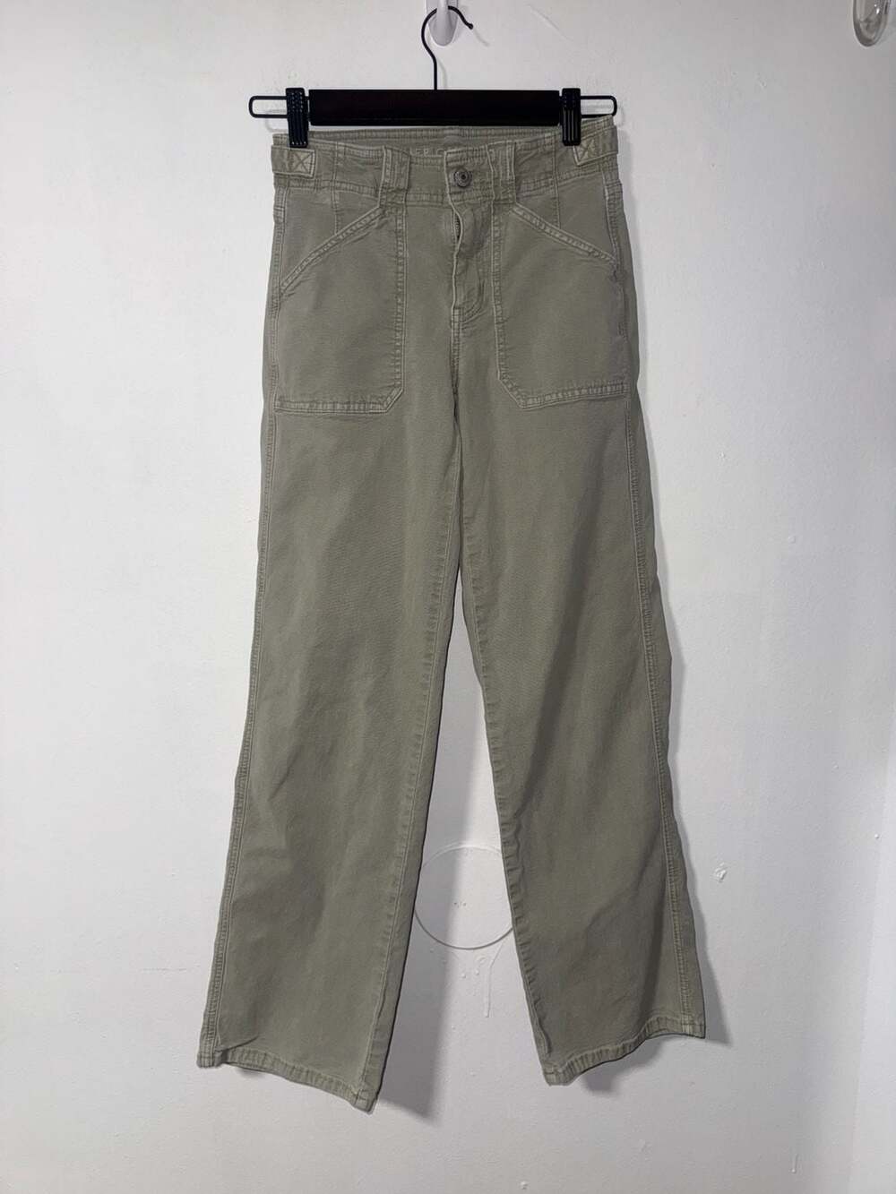 American Eagle Stovepipe Olive Green Utility Pants Size 000 Regular